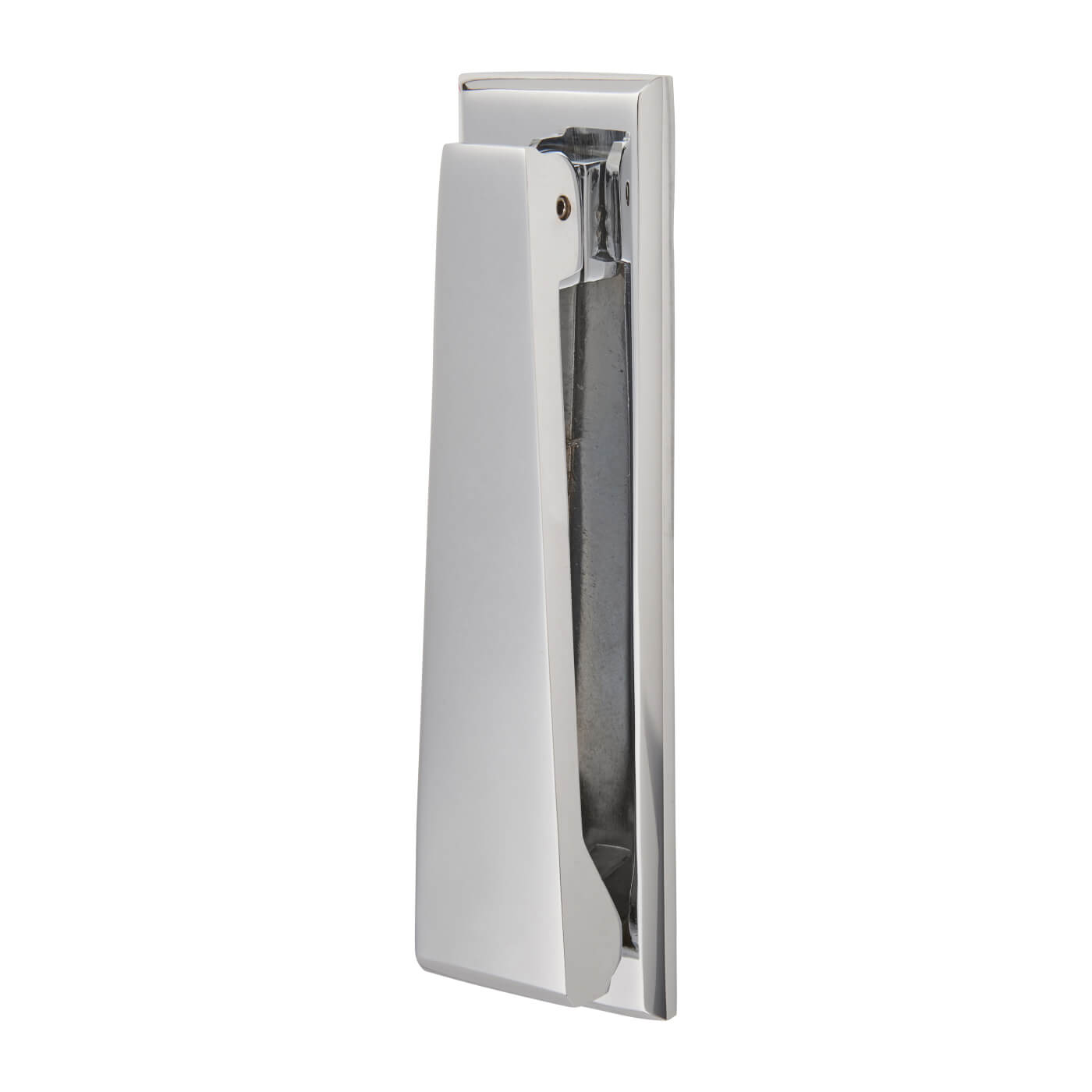 Marcus Slim Door Knocker - Polished Chrome - 165 x 40mm - view 2