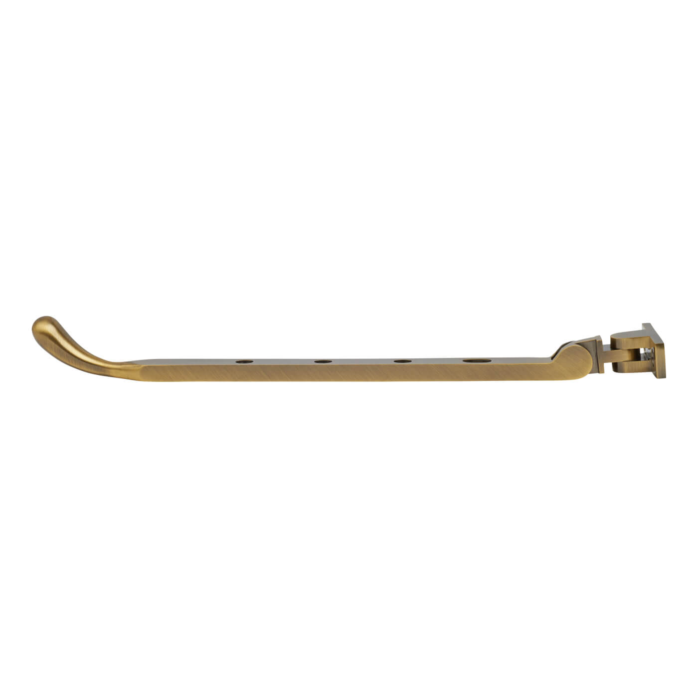 Marcus Bulb End Casement Window Stay - 10"/250mm Length - Antique Brass - view 3