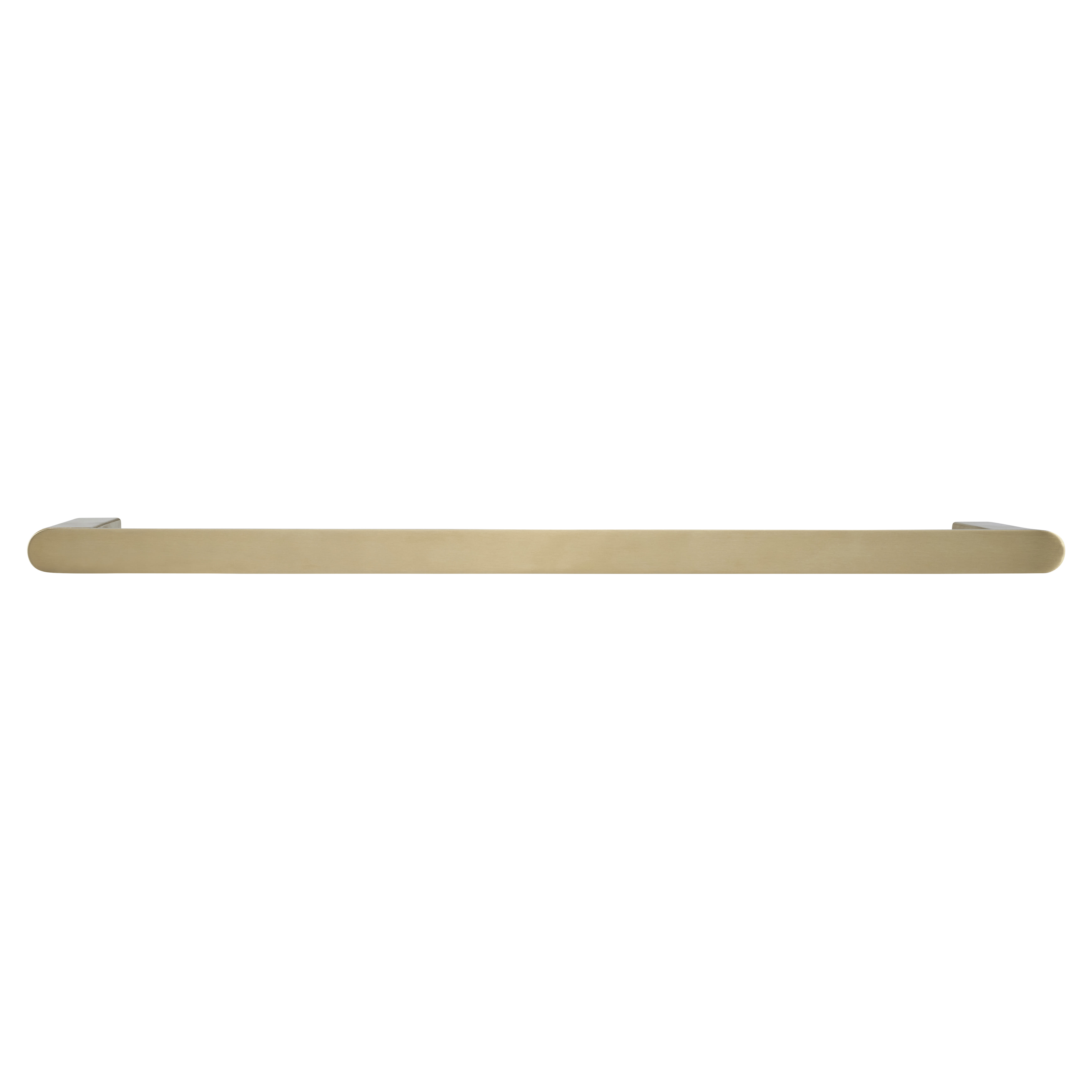 Designer Double Round Towel Rail - 600 x 115 x 26mm - PVD Satin Brass - view 2