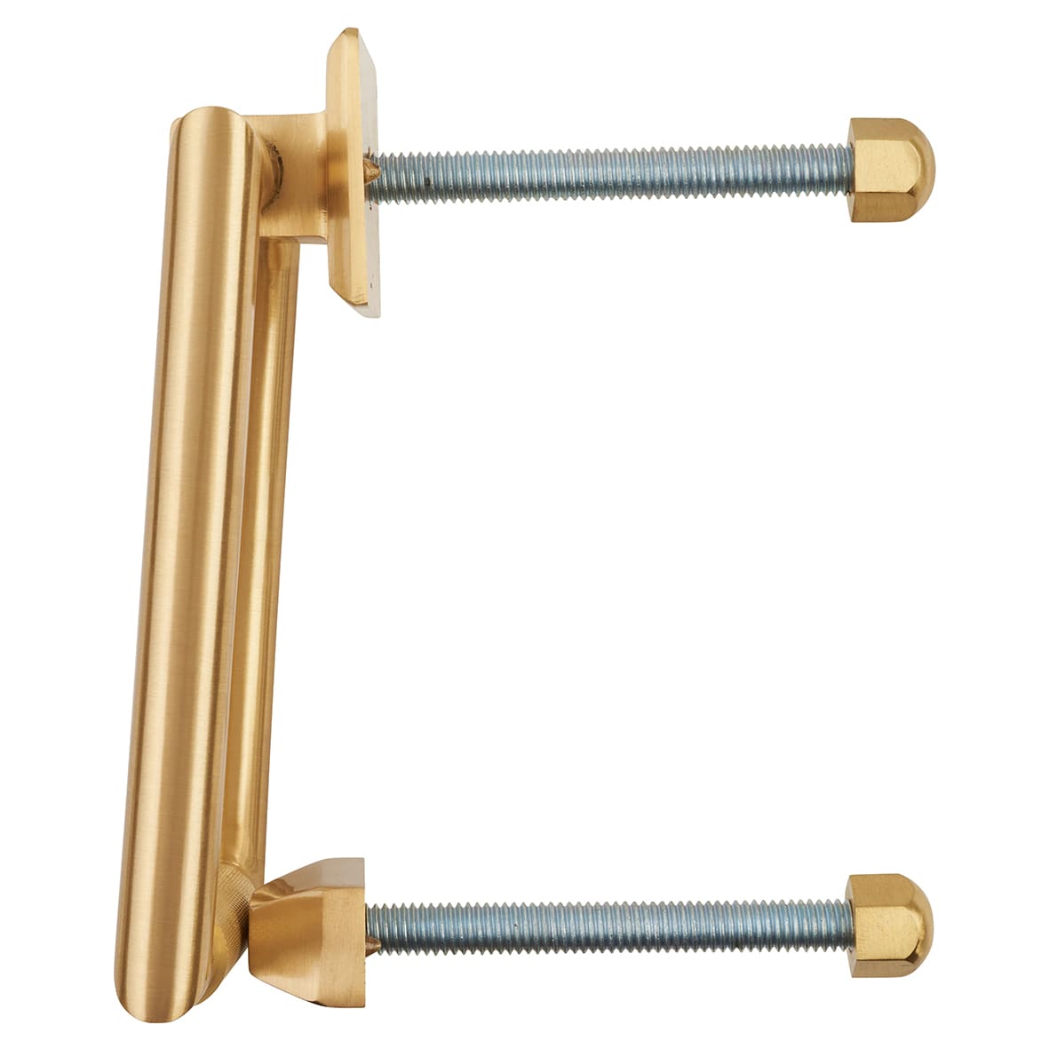 Rectangular Knurled Door Knocker - Satin Brass - 145 x 100mm - view 2