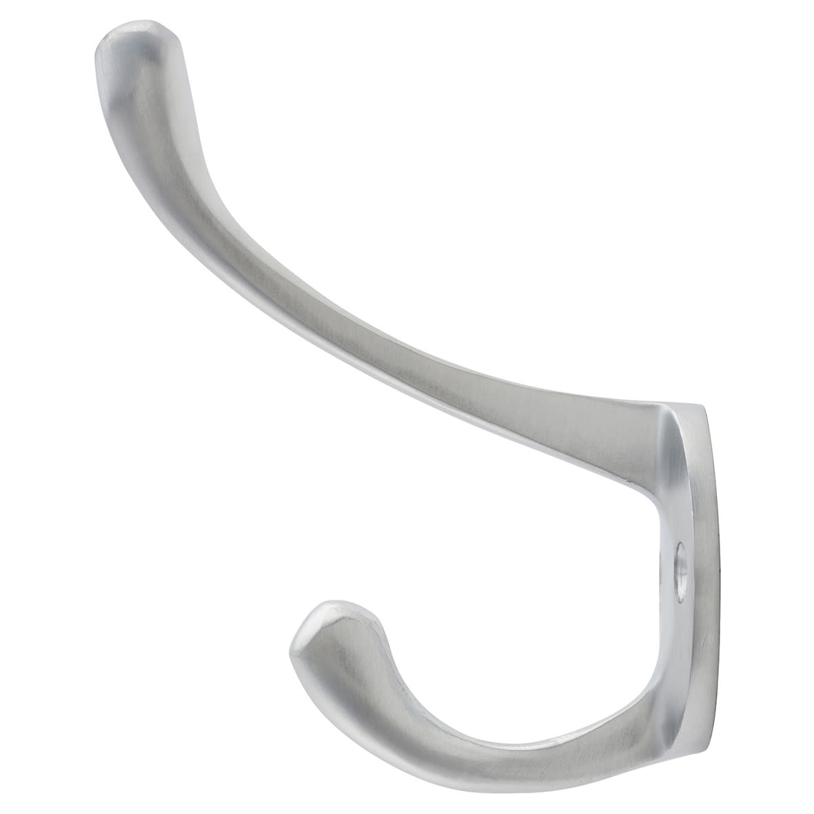 Victorian Single Hat & Coat Hook - 80 x 35mm - Satin Chrome - view 2