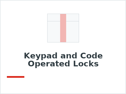 Keypad and Code Operated Locks