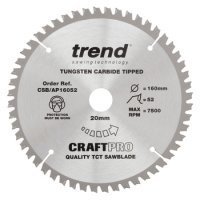 Trend Sawblade Aluminium 52T 2.2K D160/20x1.6