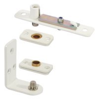 Dbl Action Pivot Set - Frame M.Steel Wht