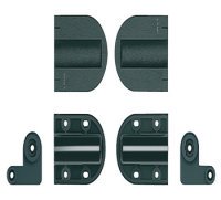 105D Chest Lid Hinge Rectangle Stainless Steel/Plastic Grey/Black