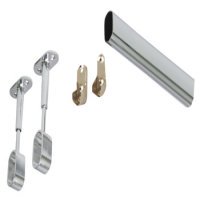 WithRobe Rail (Oval) 90D Curved Set Chrome