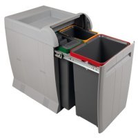City 450 PO Bin Hinged 2x8+18L Lt/Dk Grey