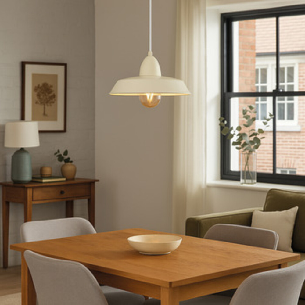 Eglo Auckland Plastic D260 1x40W E27 Sdy Col