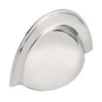 Bevera Cup Handle Brass Polished Nickel 64mm Fixing Centres