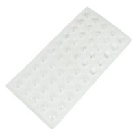 Door Buffer D10x3mm Block Plastic Trans x50pc