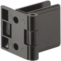 170D Glass Door Hinge Zinc Alloy M.Black