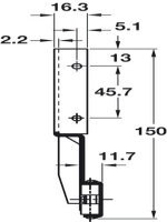 Accuride 1234 Pivot Sld Dr Run Black 557mm