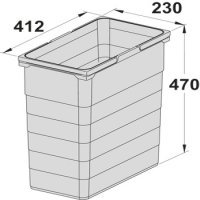 One2Five+Seven Bin 230x306x220mm Dk Grey