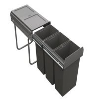 Tek PO 300 Bin Hinged 3x10L Dark Grey