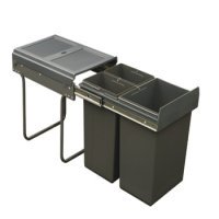 Tek PO 400 Bin Hinged 2x10+20L Dark Grey
