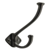 Allia Hat+Coat Hook 160x40x70mm C.Iron