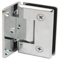 90D Shower Dr Hinge+Plt Wall-Gls Brs PCP
