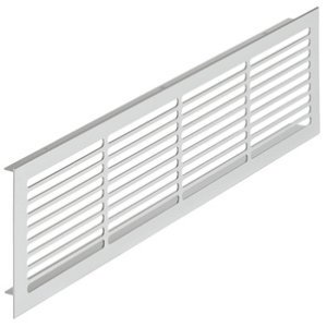 Ventilation Grille Rectangle 86x500mm Aluminium Silver Ano Fire Rated