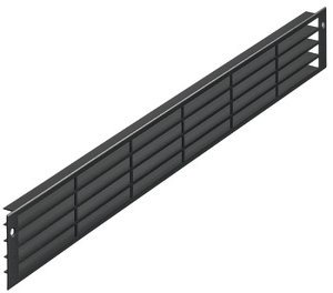 Ventilation Grille Rectangle 57x570mm Aluminium Black 9005