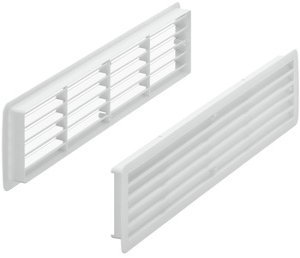 Door Ventilation Grille Rectangle 457x92mm Plastic Wht