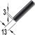 Slido D-Li12 50/120F Brush Seal Plastic 3.0m