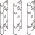 HafeleFld 100U Hinge Set Inward 316 SSS