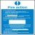 Sign 300x200mm-Fire action Wht/Blue