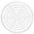 Vent Trim Rectangle D65mm Plastic White
