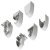 Loox5 2194 Profile SM Endcaps Plastic Silver x5