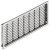 Ventilation Grille Rectangle 170x42mm Plastic Chrome