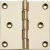 Butt Hinge Proj DPBW 75x75mm Brass Self