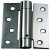 Butt Hinge Sprung 100x76mm EP M.Steel SC x3