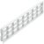 Ventilation Grille Rectangle 400x72mm Plastic White