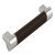 Domino Bar Handle Zinc Alloy Polished Chrome/Brw 224mm Fixing Centres