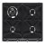 Smeg Vic SR964NGH Hob Gas 4Z Black/Stainless Steel