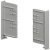 NPS Int Drawer Front Cover Cap 90mm Stn