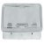 Cable Outlet Rect 98x242mm Plastic Black