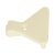 Door Stop w Two Dowels Plastic/PVC CrWht