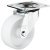 D125mm Castor Swivel without Brake Plastic Galvanised/White