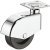 D50mm Enc.Castor Swivel without Brake Plastic Chrome