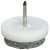 Pin Type Felt Glide D24mm Plastic Wht/Grey
