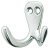 Coat Hook Sgl 1H 12x22x30mm Aluminium Polished