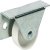 D35mm Castor Fixed without Brake Plastic Galvanised/Wht