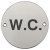 Graphic Sign D76mm-W.C. PSS/Black