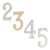Numeral 9  76mm Zinc Alloy Polished Brass