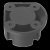 Plinth Top Section  Screw Mount Plastic Black
