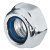 Hexagon Locking Nut M6 Steel Glv/Nyl Ins