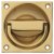 Flush Ring Pull Handle 90x90mm Brass Polished Brass