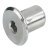 Sleeve Nut M6x12mm SW4 Steel NP