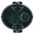 Wall Box Flush Mount D65x63mm Plastic Black
